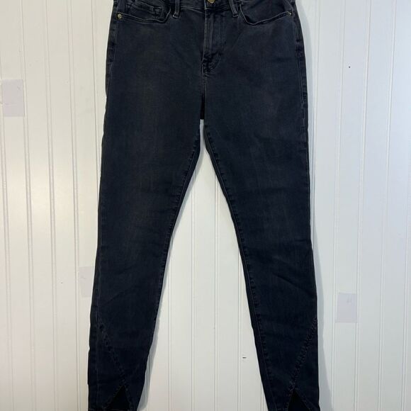 JEANS FRAME Le Skinny De Jeanne Black Jeans in Wheatley sz 29 - Picture 9 of 16
